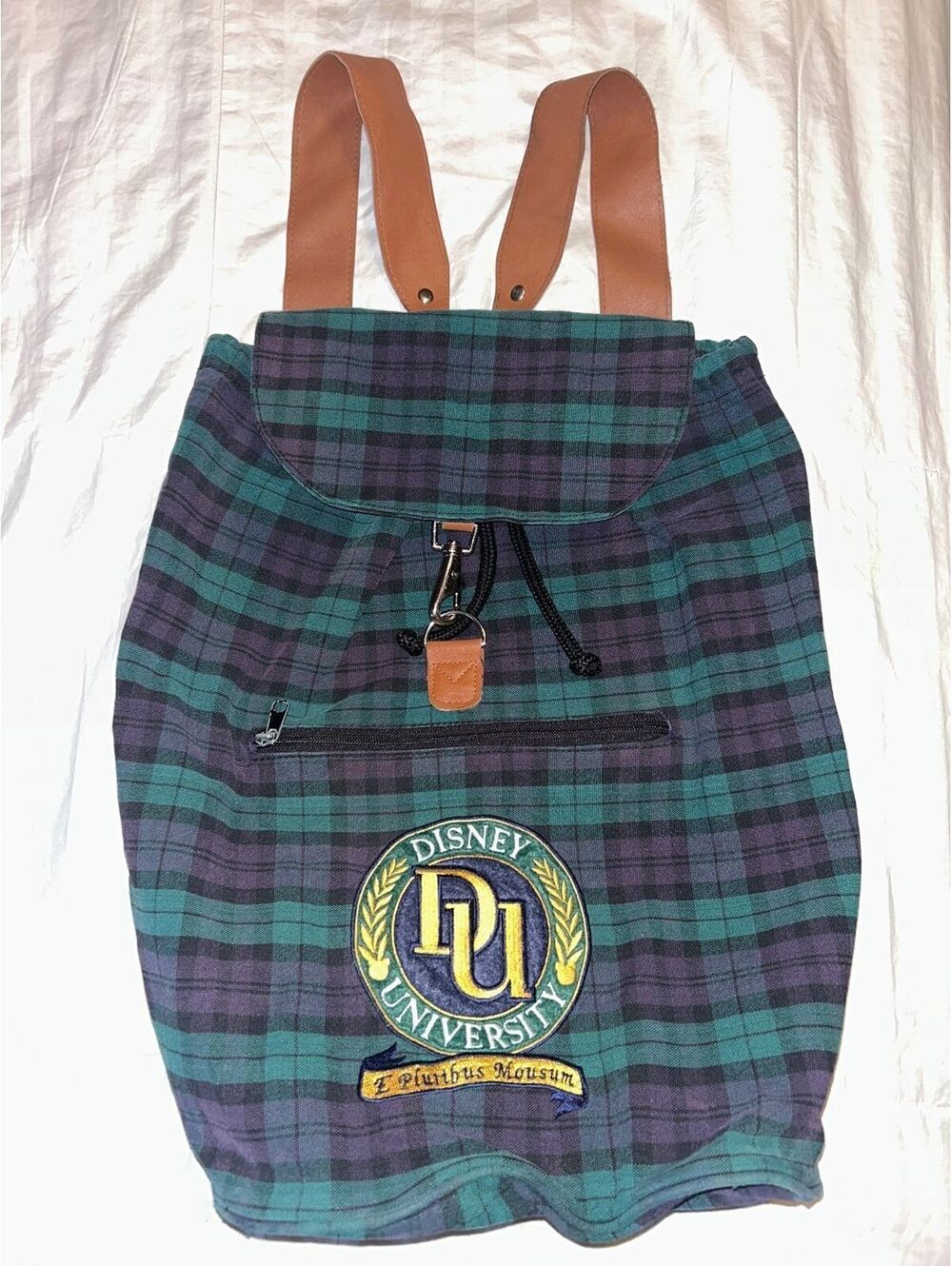 Disney University Plaid Backpack Vintage
